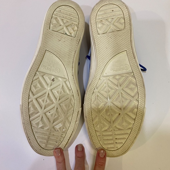 Converse Blue Scalloped Suede Women's Size 7.5 Chuck Taylor Ox Sneakers - Picture 10 of 12